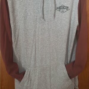 Vans Men's Hoodie in Gray and Maroon